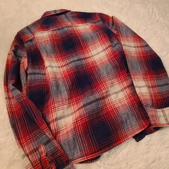 American Eagle Women's Flannel Shirt Size 10 Plaid 100% Cotton - Picture 4 of 4
